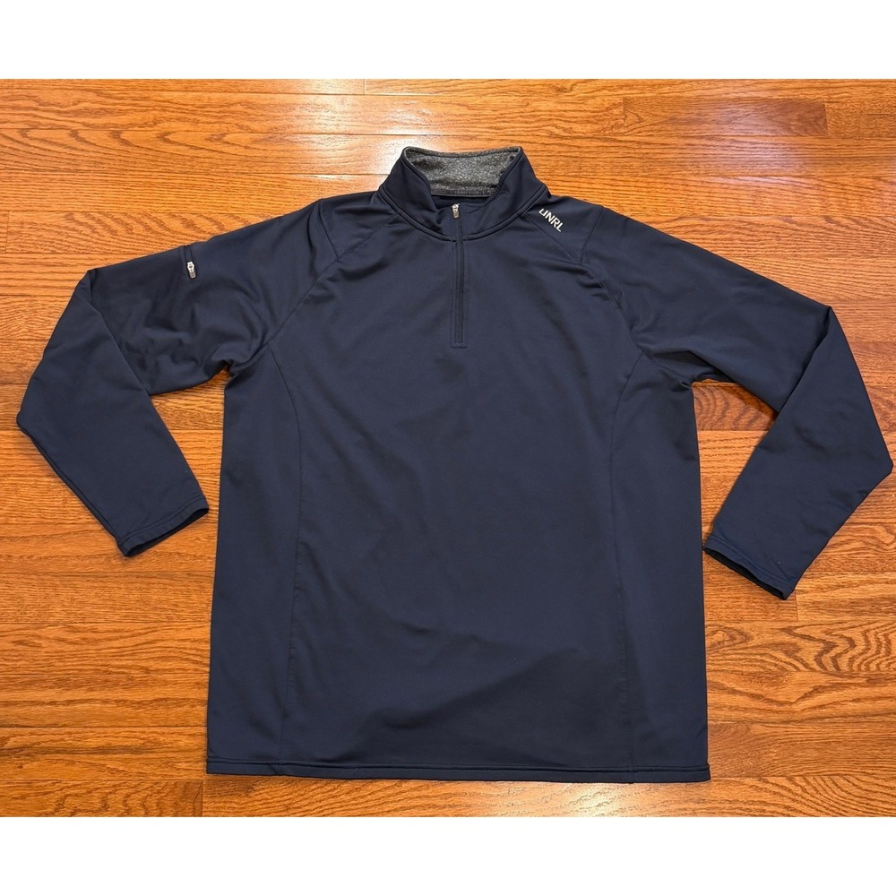 UNRL Performance 1/4 Zip Golf Pullover Shirt Mens XL Blue Athletic Active Casual